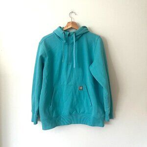 Ariat Women's Rebar Skill Set 1/2 Zip Hoodie Maui Blue Size Large